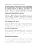 APQP (Planificación Avanzada de Calidad de los Productos)