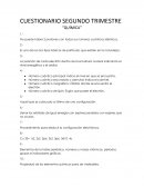 CUESTIONARIO SEGUNDO TRIMESTRE ‘’QUÍMICA’’
