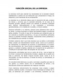 FUNCIÓN SOCIAL DE LA EMPRESA