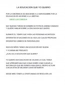 La educación que yo quiero