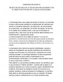 OBJETO DE ESTUDIO DE LA SOCIOLOGIA RELACIONADO CON EL OBJETO DE ESTUDIO DE LA SALUD OCUPACIONAL