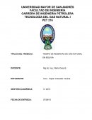 Tiempo de reservas de gas natural