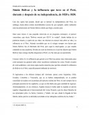 Simón Bolívar y la influencia que tuvo en el Perú