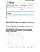 Efectuar un diagnóstico en busca de oportunidades de desarrollo personal.