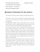SEAMOS PERSONAS DE INFLUECIA