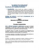 Constitución.- Norma suprema que contiene un catálogo de Derechos que serán protegidos por el estado
