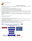 República Bolivariana de Venezuela. Registro de las Defunciones