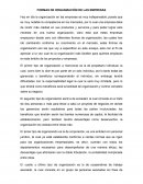 Formas de organización de las empresas