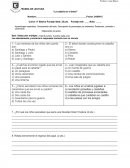 Comprensión del texto. Descripción de personajes y/o ambientes. Redacción, cohesión y coherencia