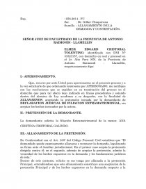 NUEVA CONTESTACION DE FILIACIOON Y ALIMENTOS. Página 1