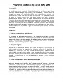 Programa sectorial de salud