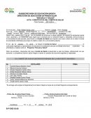 Acta Constitutiva del Comité de Salud