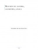 Resumen de algebra, geometría, lógica