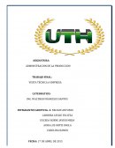 Ejemplo de Proyecto de la administracion de la produccion