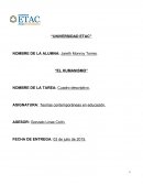 Cuadro descriptivo. ASIGNATURA: Teorías contemporáneas en educación