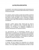 La política educativa