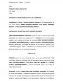 Demanda ejecutiva de alimentos