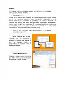 Bitácora 1 ACTIVIDAD 1. RELACIONADA CON REFERENTES TEÓRICOS SOBRE GENERALIDADES DE MOODLE. Página 1