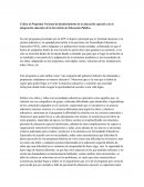 Critica al Programa Nacional de fortalecimiento de la educación especial y de la integración educativa de la Secretaria de Educación Publica