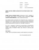 SOLICITO APERCIBIMIENTO