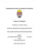 INFORME ADMINISTRACION ORGANIZACIONES RURALES