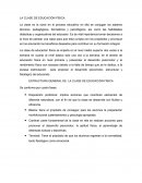 LA CLASE DE EDUCACIÓN FÍSICA