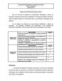 PROYECTO DE ETIMOLOGÍAS GRECOLATINAS. Página 1