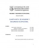 HIGUIENE Y SEGURIDAD OCUPACIONAL