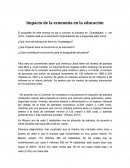 Impacto de la economía en la educación