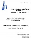El maestro y su practica docente. La sabiduria docente