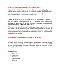 CONCEPTO DERECHO INTERNACIONAL HUMANITARIO. Página 1