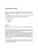 Pastas líquidas o especiales.