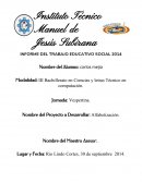 INFORME DEL TRABAJO EDUCATIVO SOCIAL 2014