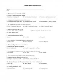 Prueba el mono imita monos. Página 1