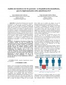 Análisis del monitoreo de los pacientes en hospitalización domiciliaria, para la implementación sobre plataformas IoT