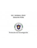 Protocolo de Investigación. Desarrollar competencias matemáticas de principios de conteo a través del juego