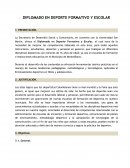 DIPLOMADO EN DEPORTE FORMATIVO Y ESCOLAR
