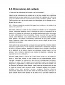 Dimensiones del cuidado ¿Cuáles son las dimensiones del cuidado y en qué consisten?