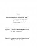 Erosion del suelo en el salvador