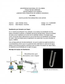 mezcla Registro Grabar Informe practica de DESTILACIÓN POR ARRASTRE CON VAPOR - Documentos de Investigación - Jeem Montes mezcla Registro Grabar Informe practica de DESTILACIÓN POR ARRASTRE CON VAPOR - Documentos de Investigación - Jeem Montes