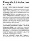 El desarrollo de la bioética y sus preceptos