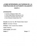 COMO INTERVIENEN LAS FUERZAS EN LA CONTRUCCION DE UN PUENTE COLGANTE