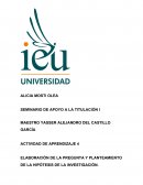 ELABORACIÓN DE LA PREGUNTA Y PLANTEAMIENTO DE LA HIPÓTESIS DE LA INVESTIGACIÓN