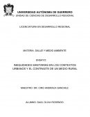 INEQUIDADES SANITARIAS EN LOS CONTEXTOS URBANOS Y EL CONTRASTE DE UN MEDIO RURAL