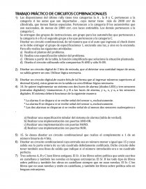TRABAJO PRÁCTICO DE CIRCUITOS COMBINACIONALES. Página 1