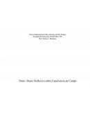 Título: Diario Reflexivo sobre Experiencia de Campo