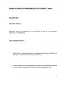 Disolucion de comprimidos de paracetamol