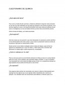 Cuestionario de Quimica