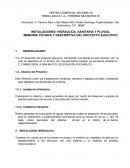 Memoria descriptiva hidrosanitaria