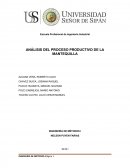 ANÁLISIS DEL PROCESO PRODUCTIVO DE LA MANTEQUILLA